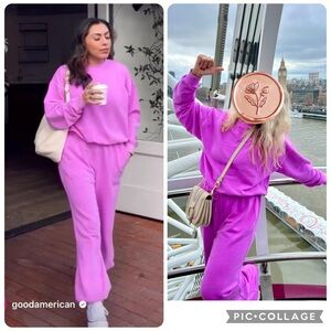 Good American Women's Wide Leg Sweatpants in Lollipop 008